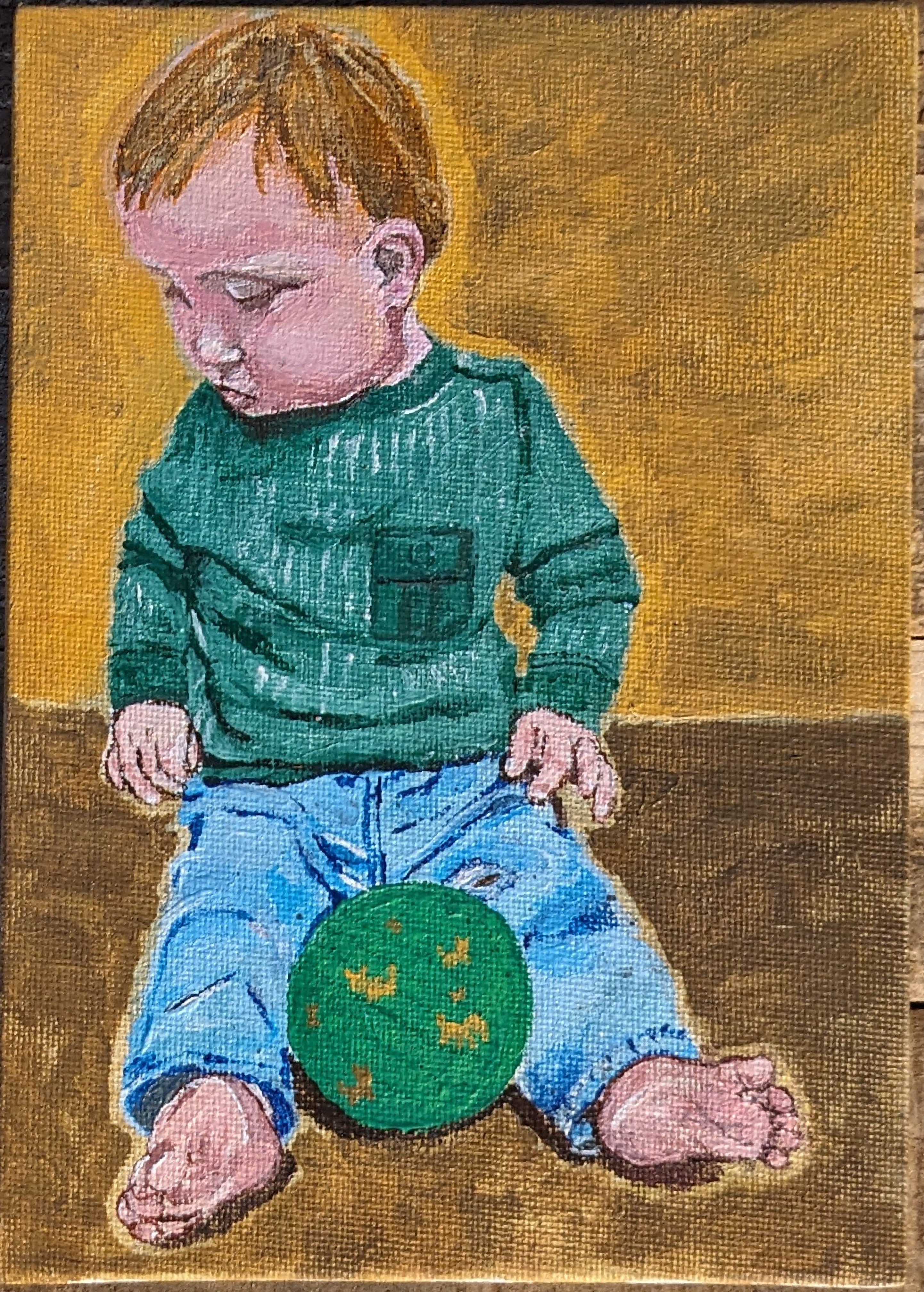 Nephew with ball canvas