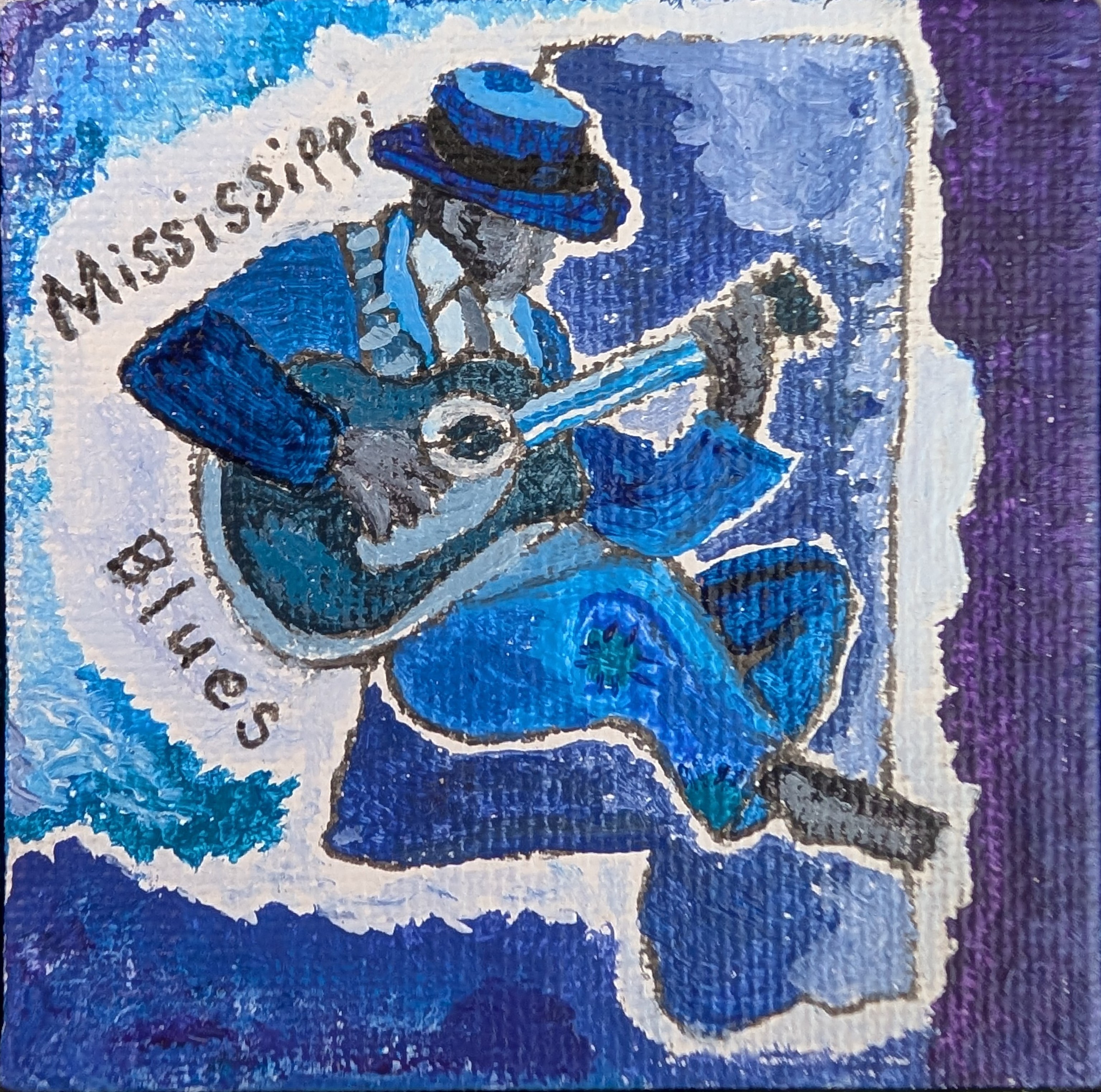 Mississippi Blues Man magnet